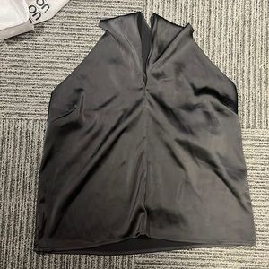 Black silk tank top Nasty Gal